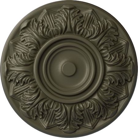 Ekena Millwork Whitman Ceiling Medallion (For Canopies up to 3 3/4"), Hand-Painted Witch Hazel, 13"OD x 1 3/8"P CM13WHWHF